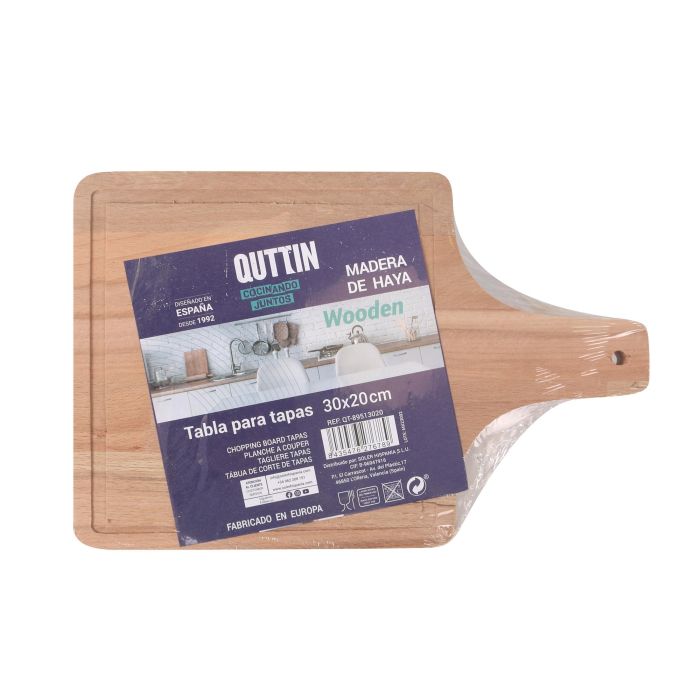 Tabla de Tapas Quttin 30x20x1.7 cm (8 Unidades) 1 Tabla de Tapas Quttin 30x20x1.7 cm (8 Unidades) 1