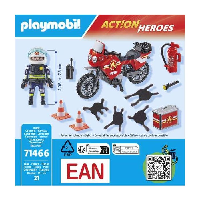 Moto de bomberos playmobil