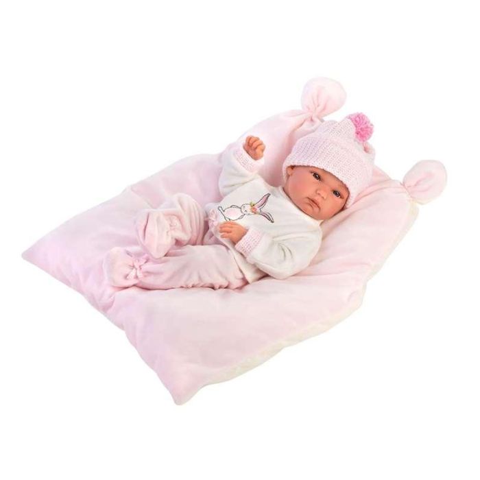 Muñeca bimba con pijama conejito rosa y cojin. 35 cm cuerpo vinilo Muñeca bimba con pijama conejito rosa y cojin. 35 cm cuerpo vinilo