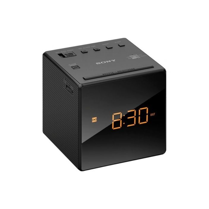 Sony ICFC1B Radiodespertador AM/FM con Ajuste Automático de Hora y Alarma Gradual - Negro