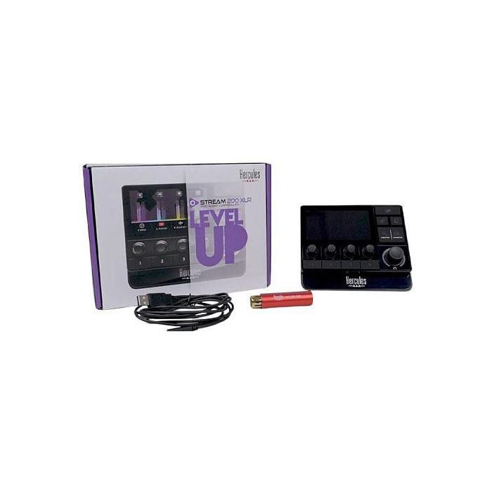 Hercules Stream 200 XLR Controlador de Audio, Negro, 9 Botones, Windows 10/11 Hercules Stream 200 XLR Controlador de Audio, Negro, 9 Botones, Windows 10/11