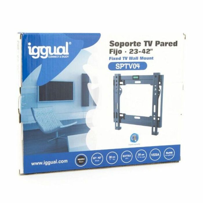 Soporte TV Fijo iggual SPTV04 IGG314647 23"-42" Negro 1 Soporte TV Fijo iggual SPTV04 IGG314647 23"-42" Negro 1