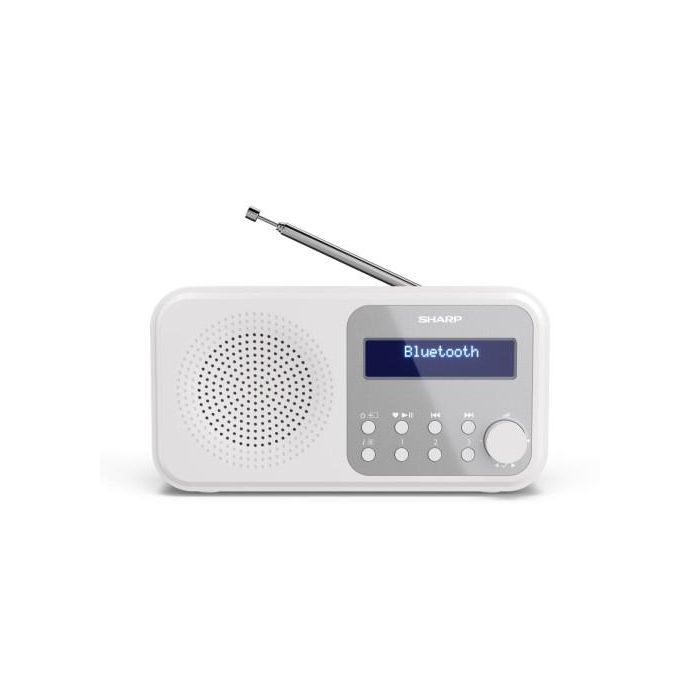 Sharp DR-P420 Radio Portátil Digital Blanco con DAB, DAB+, FM, Bluetooth 5.0 y Batería de 16h Sharp DR-P420 Radio Portátil Digital Blanco con DAB, DAB+, FM, Bluetooth 5.0 y Batería de 16h