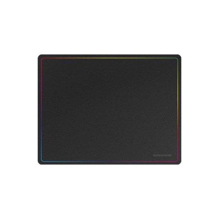 Mars Gaming Alfombrilla de Ratón MMP124, 360 x 260 x 3mm, Nano-textil, Base Antideslizante, Borde Rainbow