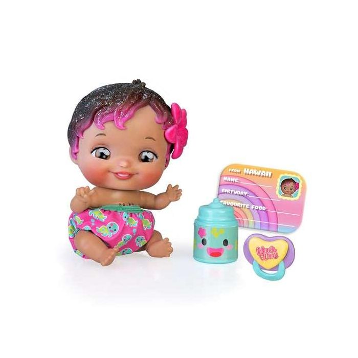 Muñeco Wandi-Doo Hawaiian 20 cm ¡habla mediante el lenguaje universal de los bebes! incluye biberón y chupete 2