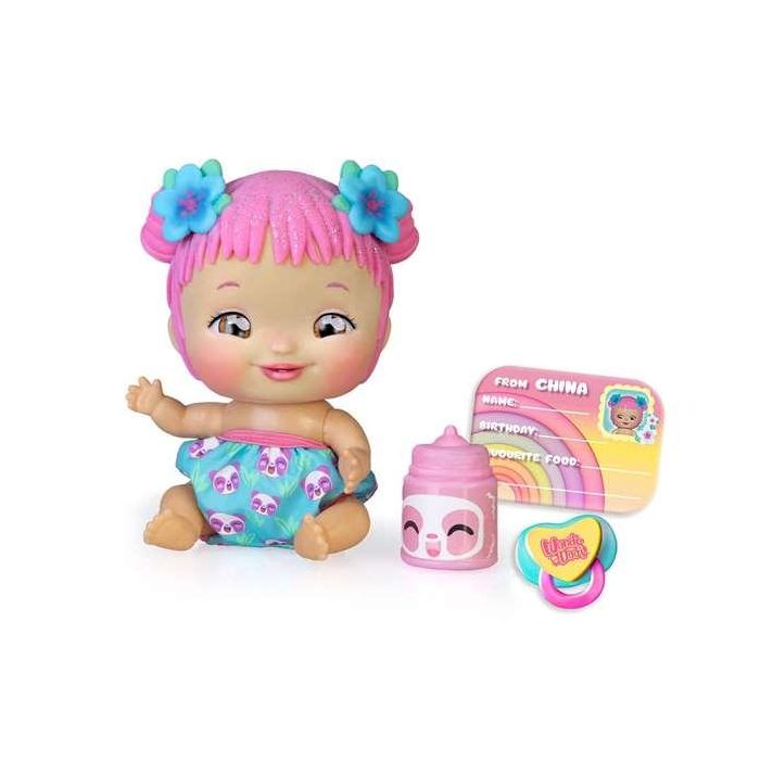 Muñeco Wandi-Doo Asian 20 cm ¡habla mediante el lenguaje universal de los bebes! incluye biberón y chupete 2