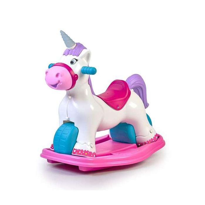 Correpasillos Baby Unicorn con sonido de trote y relincho ¡convertible en balancín!  3