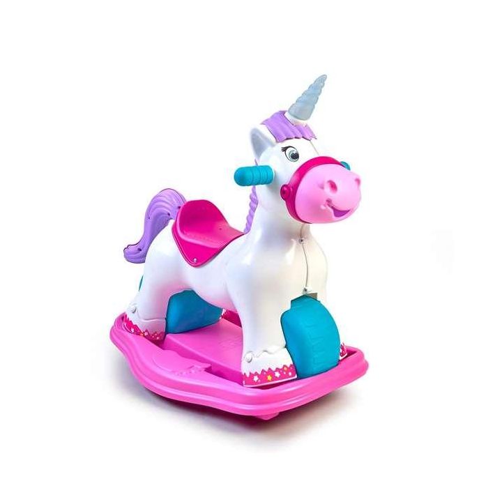 Correpasillos baby unicorn con sonido de trote y relincho ¡convertible en balancín!