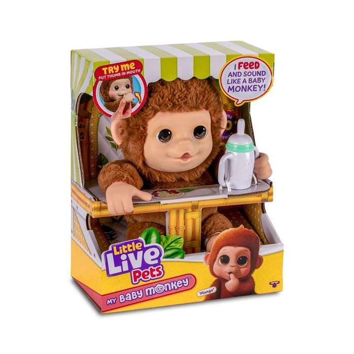 Mascota My Baby Monkey Little Live Pets superinteractivo con más de 40 sonidos y reacciones ¡le encanta columpiarse! 5