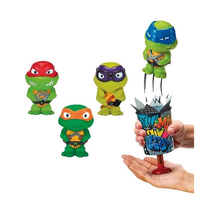 Figura blandita tortugas ninja movie 16,5 cm ¡aprieta la alcantarilla y veras como sale disparado! - modelos surtidos