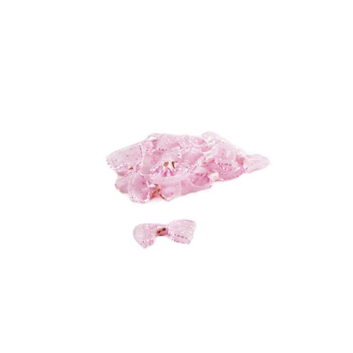 Bolsa Mini Flores de 250 Lazos C/Brillo Rosa