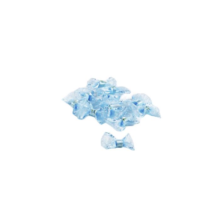 Bolsa Mini Flores de 250 Lazos C/Brillo Azul