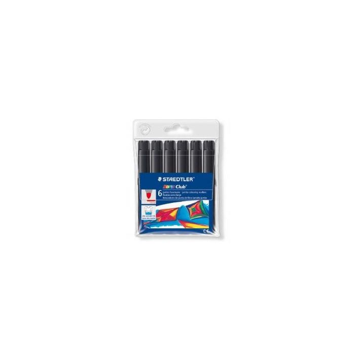 Staedtler Rotulador Grueso Noris Club Negro Estuche 6 Ud