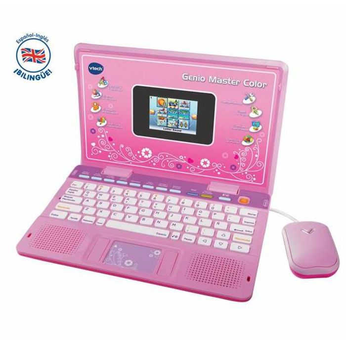 Ordenador de juguete Vtech Genio Master Color ES-EN 18 x 27 x 4 cm Rosa 4