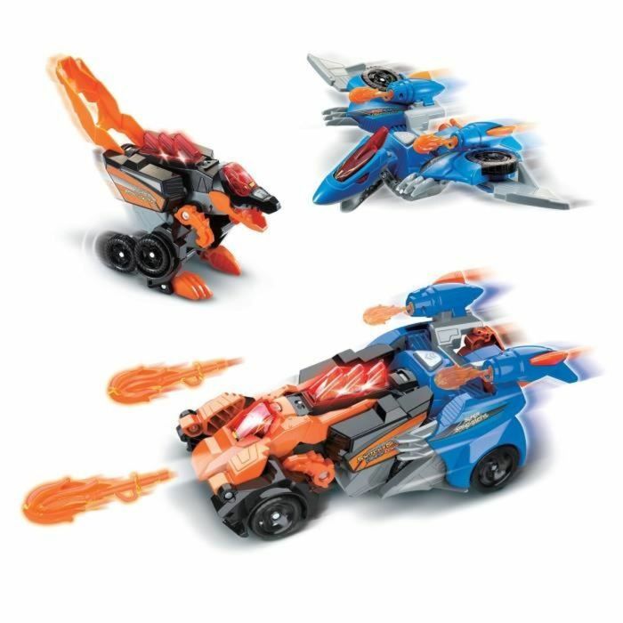 Super Robot Transformable Vtech Switch & Go Dinos Combo: SUPER SPINO-DACTYL 2 IN 1 Dinosaurio 5