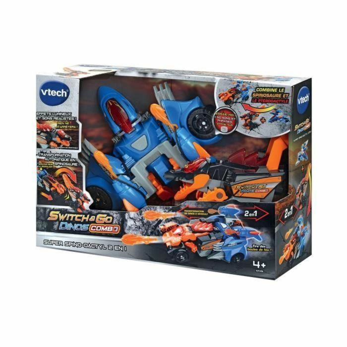 Super Robot Transformable Vtech Switch & Go Dinos Combo: SUPER SPINO-DACTYL 2 IN 1 Dinosaurio 4