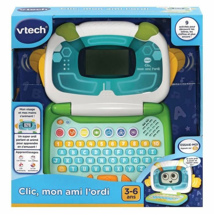 Ordenador portátil Vtech Clic, Mon Ami L'Ordi 3-6 años Juguete Interactivo 1