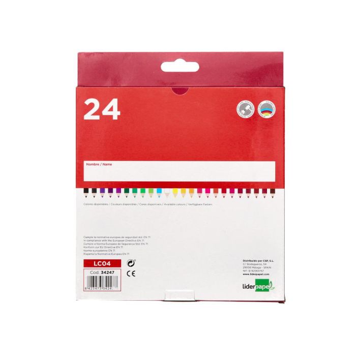 Lapices De Colores Liderpapel Caja De 24 Unidades Colores Surtidos 1