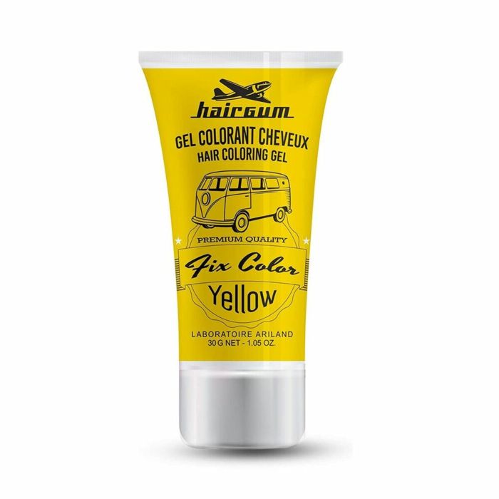 Coloración No Permanente Hairgum Fix Color Amarillo Gel Fijador (30 ml)