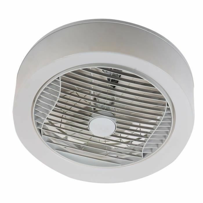 Corona de luz de aire - Ventilador de techo blanco Ø40cm 95W con corona de iluminación LED