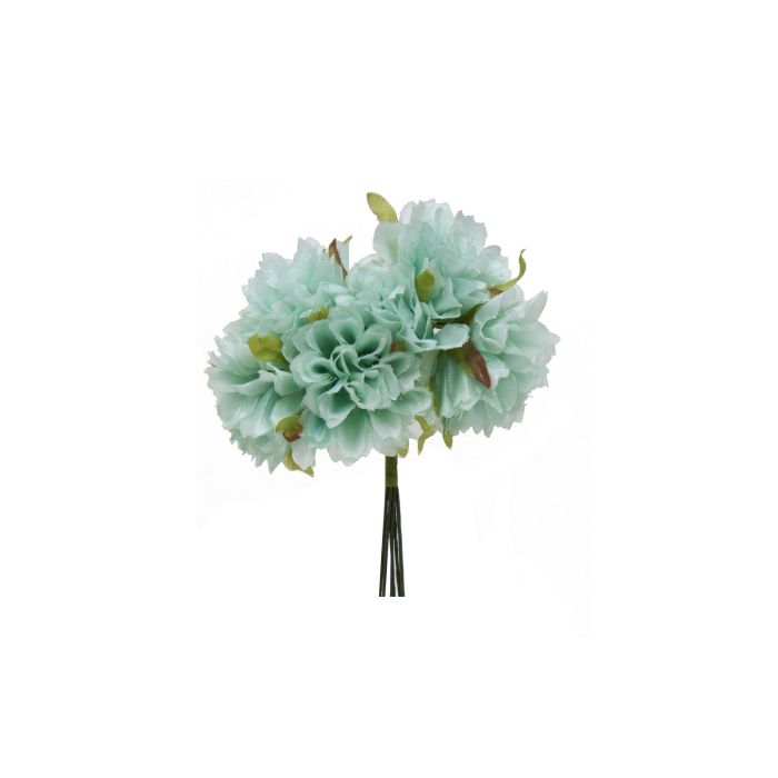 Mini Flor Bolsa de 10 Pomos Zinnia x 6 Flores Turquesa