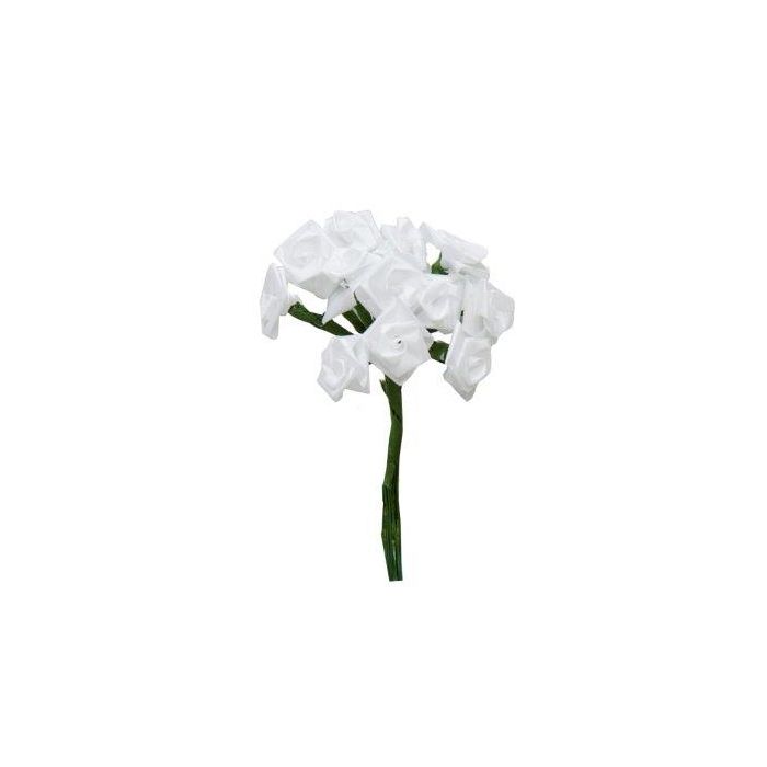 Bolsa de 12 Mini Flores Pomos Rositas Blanco