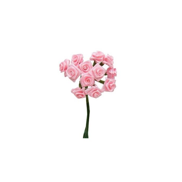 Bolsa de 12 Mini Flores Pomos Rositas Rosa