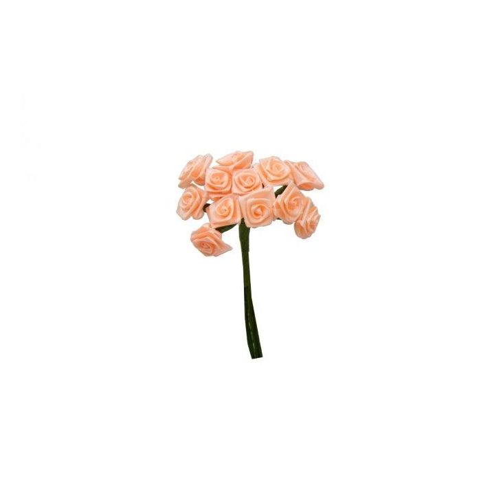 Bolsa de 12 Mini Flores Pomos Rositas Salmón