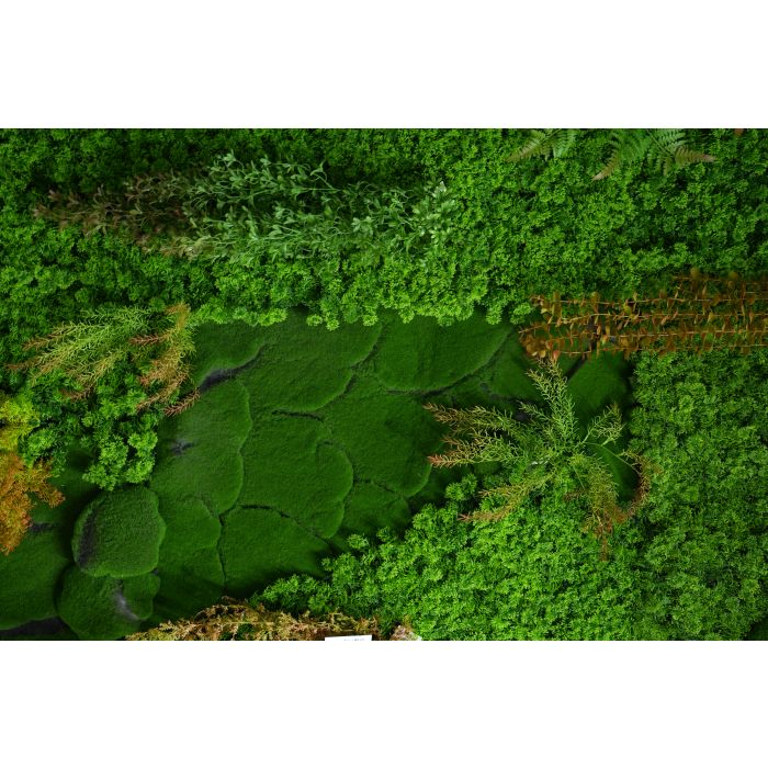 Jardín Vertical Artificial Manto de Musgo Sintético Verde Fibra Natural 2