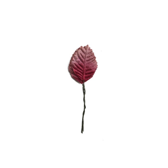 Mini Flor Bolsa de 20 Pomos x 10 Hojas Artificiales Terciopelo Fucsia