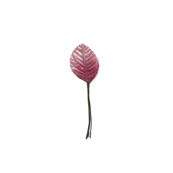 Mini Flor Bolsa de 20 Pomos x 10 Hojas Artificiales Terciopelo Rosa