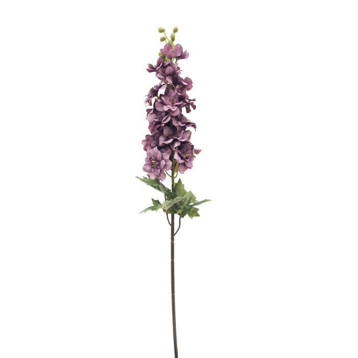 Oplante Flor Artificial Vara de Delphinium Malva en Tela, 85 cm de Alto