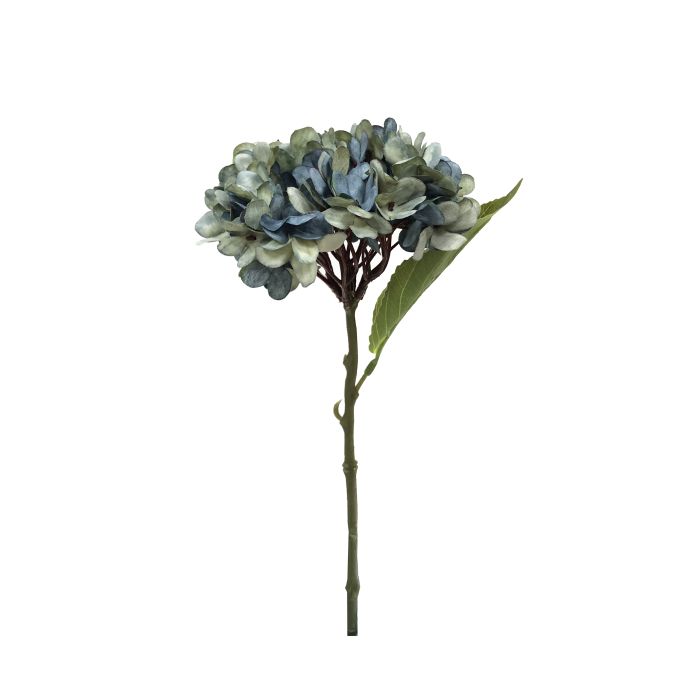 Flor Artificial Pick de Hortensia Azul Tela