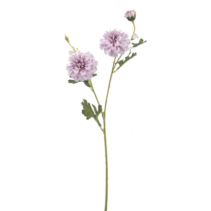 Flor Artificial Vara de Dahlia Lila Tela