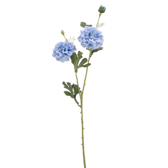 Flor Artificial Vara de Dahlia Azul Tela