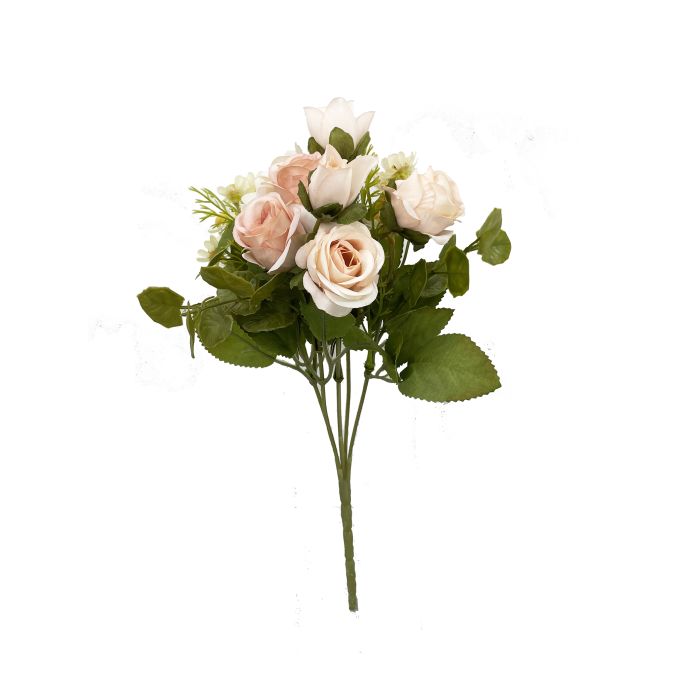 Relleno Artificial Pomo Flor Variada Rosa Tela