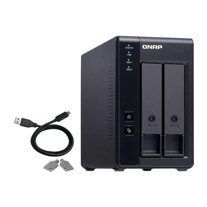 Qnap TR-002 DAS Caja de Expansión RAID USB Tipo C de 2 Bahías 3.5"/2.5" Formato Torre 2