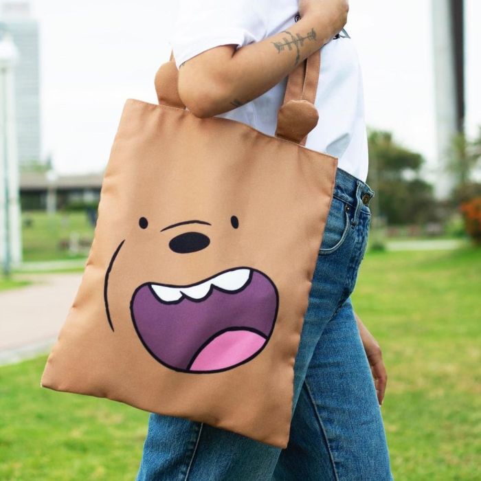 Bolsa de la Compra Shopping Bag Pardo Somos Osos Marrón 3