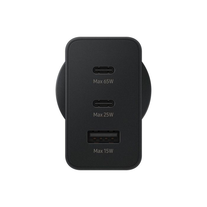 Samsung EP-T6530NBEGEU Cargador de Pared 65W Triple Puerto para Carga Rápida con 2x USB-C y 1x USB-A Negro 50