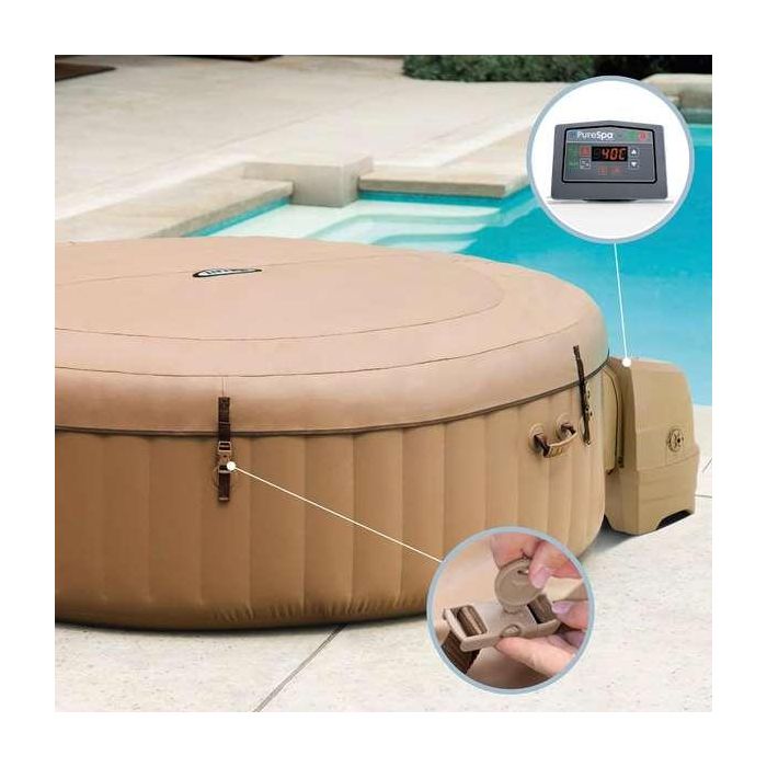 Spa Hinchable Intex 196 x 71 x 196 cm Marrón 795 L 5