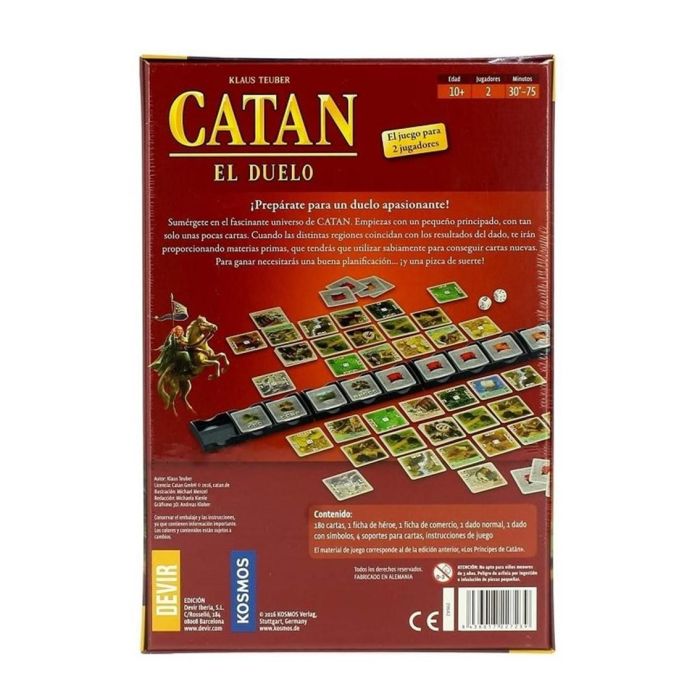 Devir Catan El Duelo, Juego de Mesa para 2 Jugadores, Versión Mejorada Los Príncipes de Catan, Ideal para Viajes 2