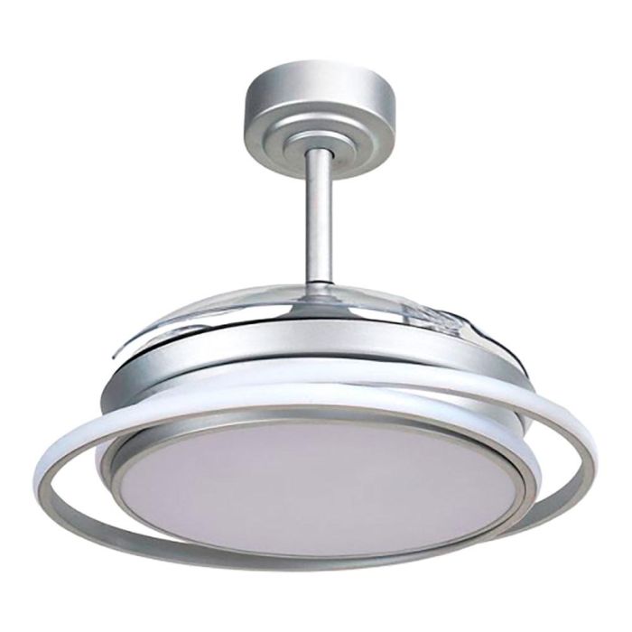 Ventilador de techo led 3cct aspas retráctiles antila mini XS 35 W 3000 lm plata 2 Ventilador de techo led 3cct aspas retráctiles antila mini XS 35 W 3000 lm plata 2