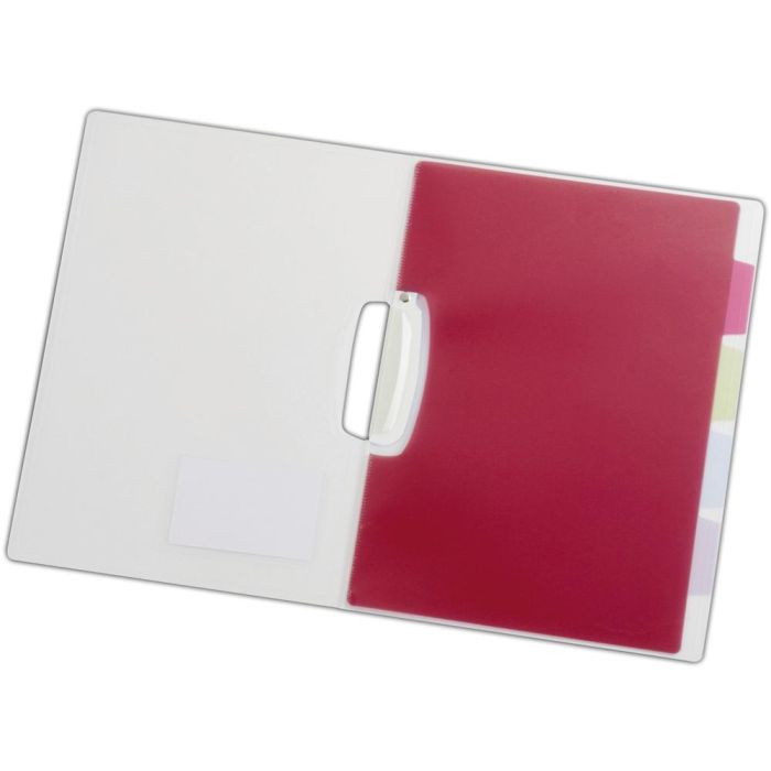 Carpeta Liderpapel Dossier Pinza Lateral Polipropileno Din A4 Transparente Con Separadores 1