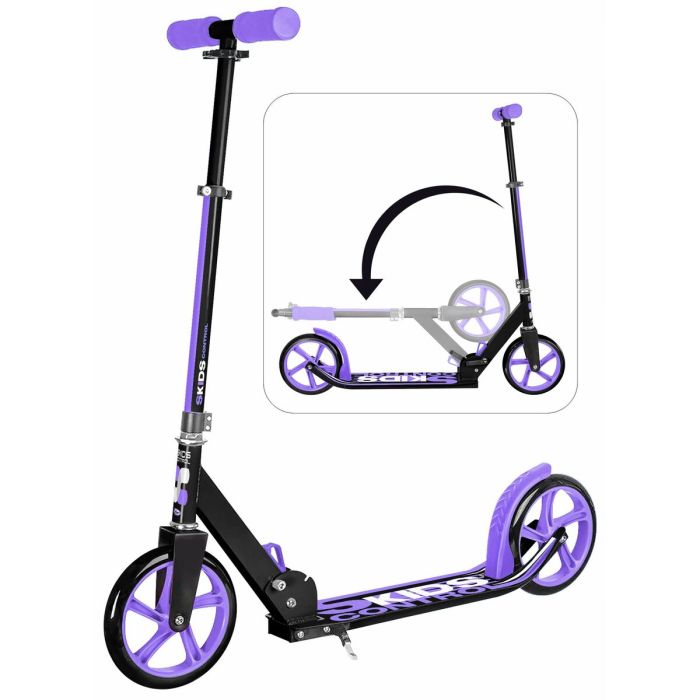 Patinete SKIDS CONTROL Morado Plegable Pata de cabra 12