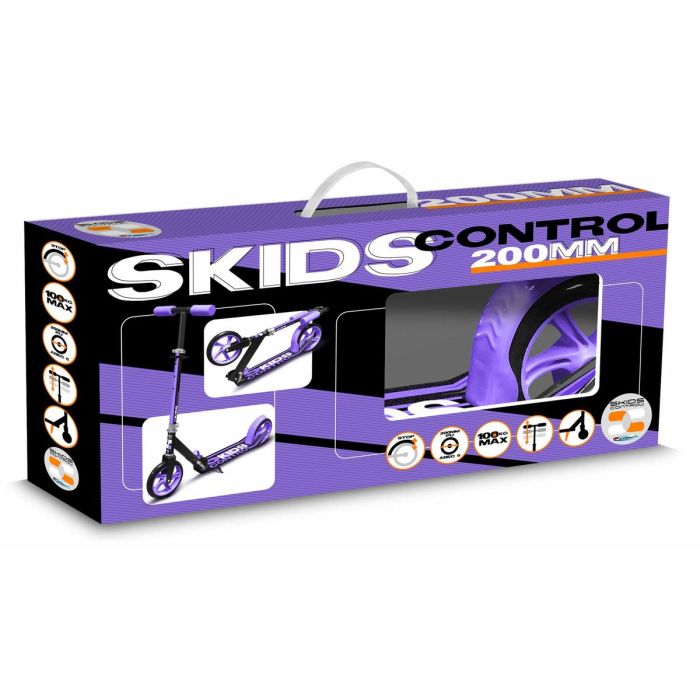 Patinete SKIDS CONTROL Morado Plegable Pata de cabra 7