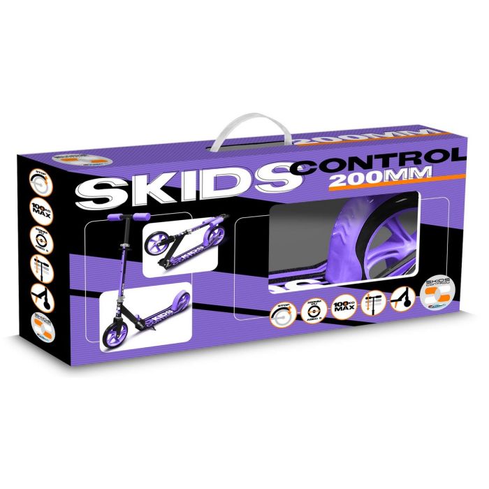 Patinete SKIDS CONTROL Morado Plegable Pata de cabra 3