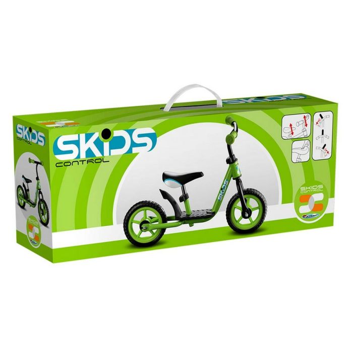 Bicicleta Infantil Skids Control Verde Acero Reposapiés 2