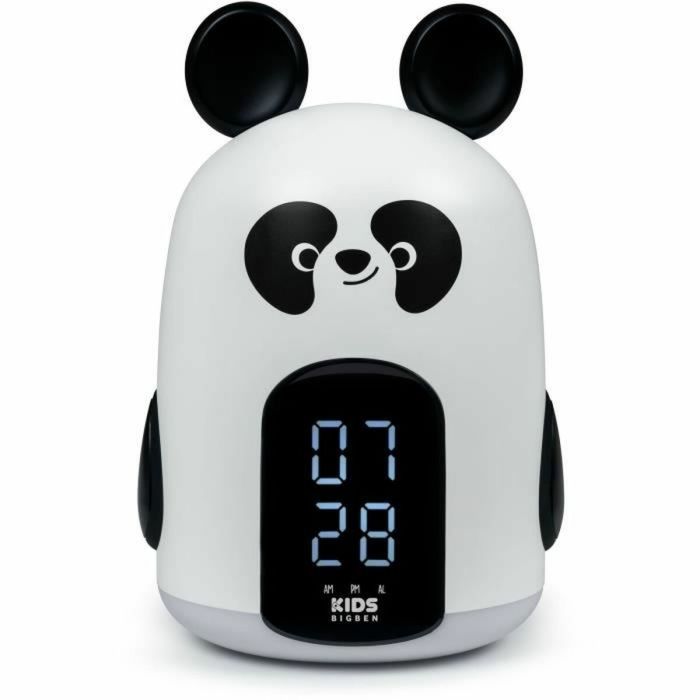 Reloj Despertador Bigben Blanco/Negro Oso Panda 1