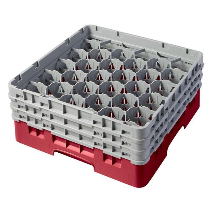 CAMBRO - 30S638-416 - Cesta de lavado 30 comp. 3 alturas - 7,84 cm Ø máx. - alt. máx. 17,6 cm - 50 x 50 x 22,5 cm - Arándano