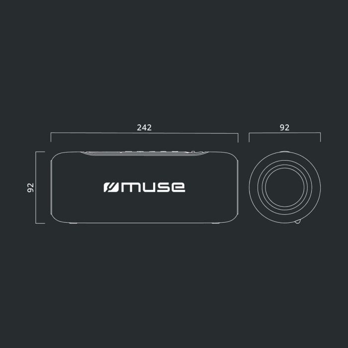 Altavoz Bluetooth Portátil Muse M780BTR 20W Azul 20 W 3 Altavoz Bluetooth Portátil Muse M780BTR 20W Azul 20 W 3